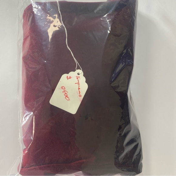 Soprano deep burgundy velvet romper wide legs - Picture 4 of 7